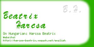 beatrix harcsa business card